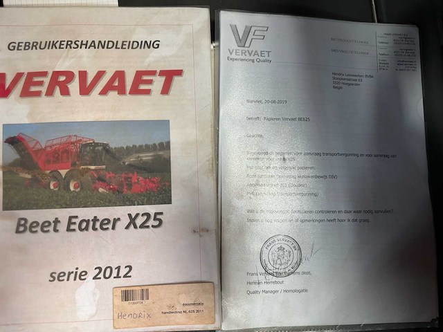 2019 vervaet beet eater 625 (be625) bietenrooier - afbeelding 44 van  48