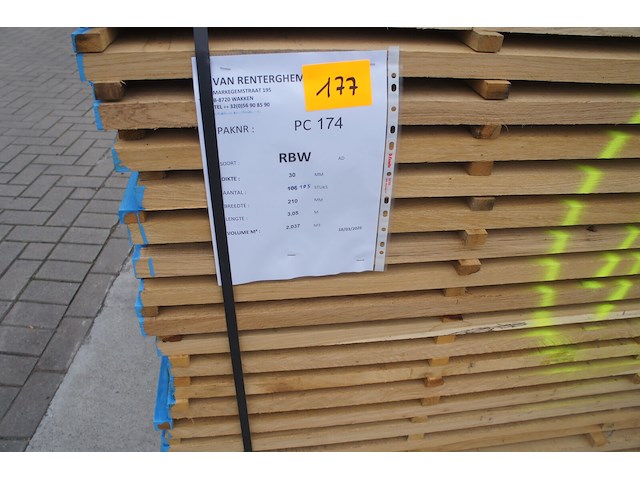 2,02 m³ eiken planken 30mm - afbeelding 2 van  3