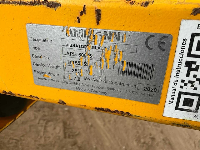2020 ammann aph 50/75 trilplaat - afbeelding 6 van  7