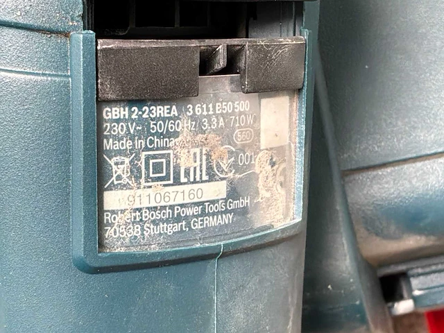 2020 bosch gbh 2-23 rea boorhamer 710w sds-plus met stofafzuiging - afbeelding 3 van  4