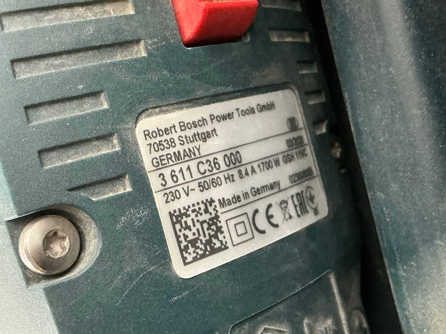 2020 bosch gsh 11 vc breekhamer 11kg sds-max - afbeelding 4 van  5