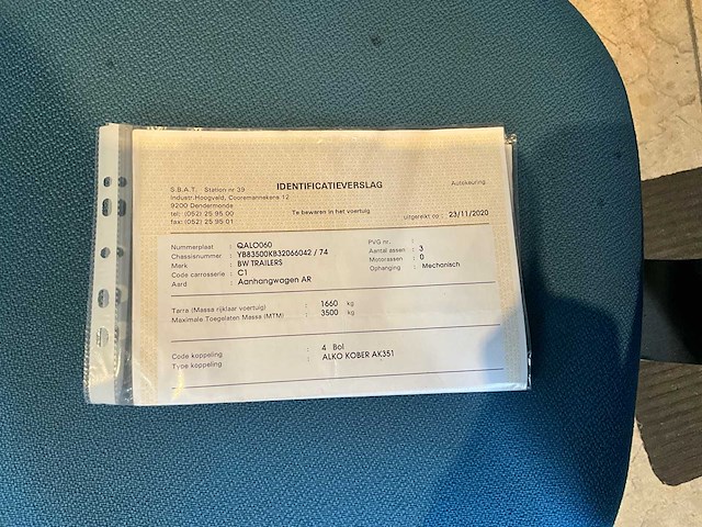 2020 bw 350 kbv kipaanhangwagen - afbeelding 39 van  44