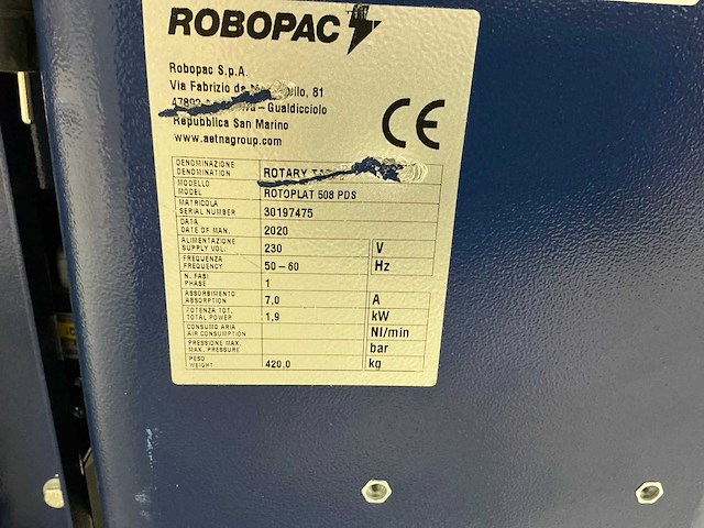 2020 contimeta rotoplat 508 robopac palletfoliewikkelaar - afbeelding 3 van  12