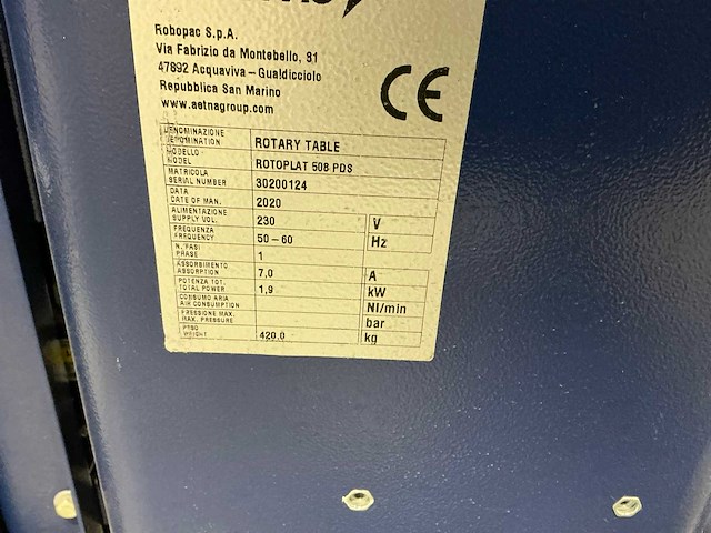 2020 contimeta rotoplat 508 robopac palletfoliewikkelaar - afbeelding 4 van  12