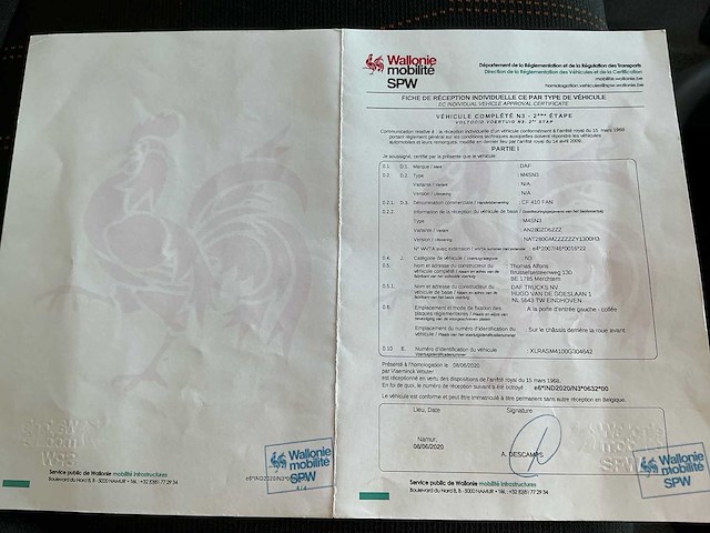 2020 daf cf 410 fan vrachtwagen + haakarm + laadkraan + container - afbeelding 47 van  72