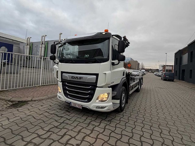 2020 daf cf 410 fan vrachtwagen + haakarm + laadkraan + container - afbeelding 52 van  72