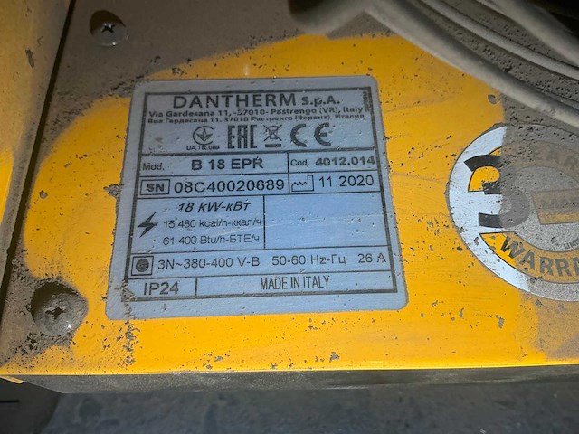 2020 dantherm master b 18 epr heater - afbeelding 6 van  6
