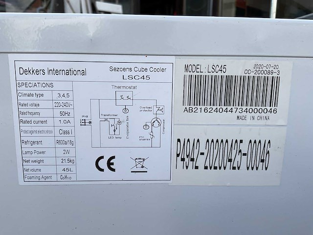 2020 dekkers lsc45 koelvitrine mini design - afbeelding 4 van  9