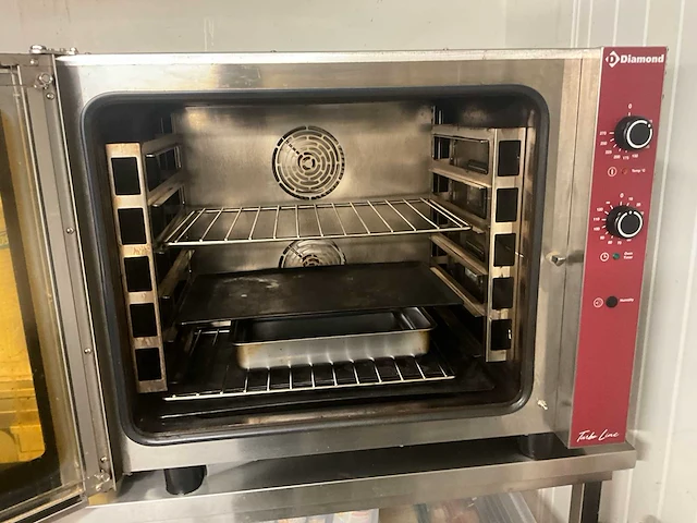 2020 diamond professional convectie / forced air oven met bevochtiging diamond turbo line cge611-bp professional oven – 6 niveaus – 7,9 kw – 400 v – roestvrij staal – gemaakt in italië - afbeelding 3 van  6