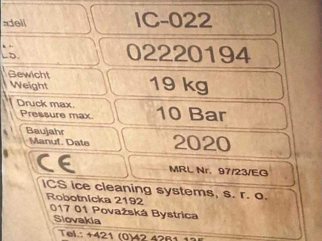 2020 evo ic-022 professioneel reinigingstoestel voor industriële toepassingen - afbeelding 5 van  5