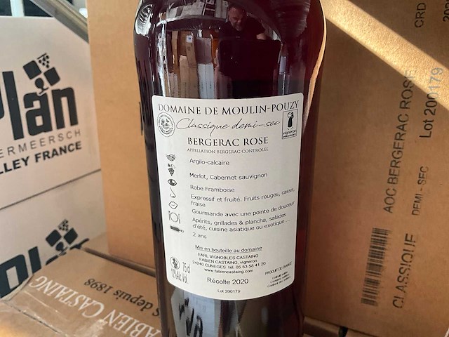 2020 fabien castaing bergerac rose wijn (51x) - afbeelding 3 van  4