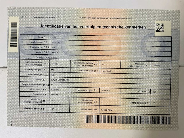 2020 fiat 500 personenauto - afbeelding 16 van  24