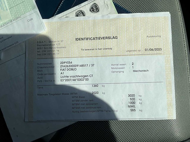 2020 fiat doblo 263 lichte vracht - afbeelding 30 van  37