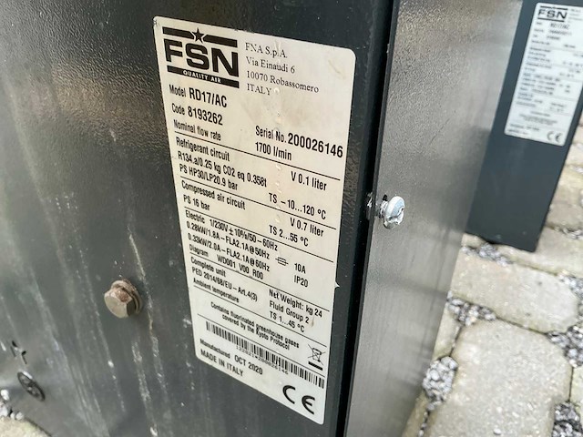 2020 fsn rd17/ac luchtdroger - afbeelding 2 van  2