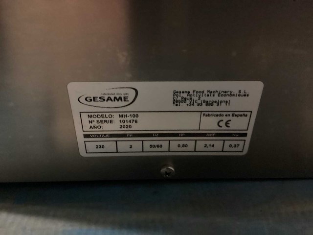 2020 gesame mh-100 met voetpedaal vormmachine - afbeelding 2 van  5