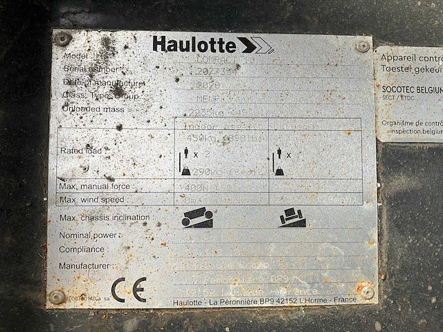 2020 haulotte compact 10 hoogwerker - afbeelding 11 van  19