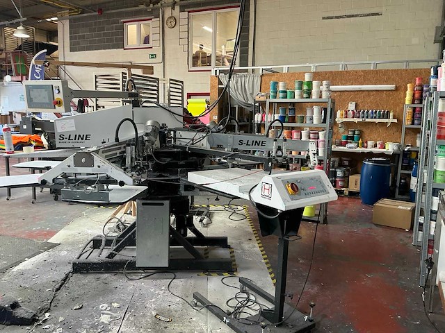 2020 hebbecker s-0408-4045 automatische carrousel zeefdrukmachine - afbeelding 3 van  7