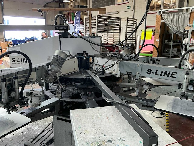 2020 hebbecker s-0408-4045 automatische carrousel zeefdrukmachine - afbeelding 5 van  7