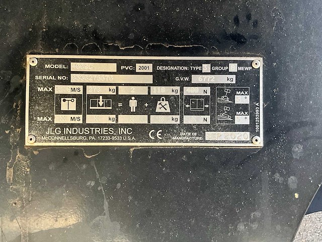 2020 jlg 400sc hoogwerker - afbeelding 22 van  30