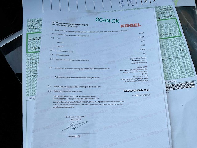 2020 kögel sn 24 schuifzeiloplegger - afbeelding 6 van  9