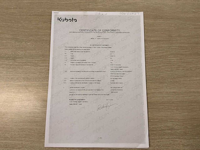 2020 kubota l1361 vierwielaangedreven landbouwtractor - afbeelding 11 van  19