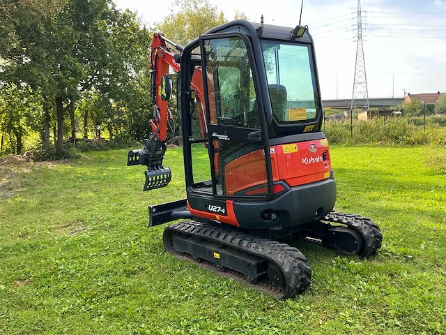 2020 kubota u27-4 hi minigraafmachine met hydraulische sorteergrijper en diverse bakken - afbeelding 3 van  26