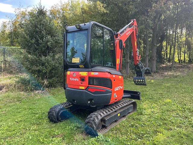 2020 kubota u27-4 hi minigraafmachine met hydraulische sorteergrijper en diverse bakken - afbeelding 22 van  26