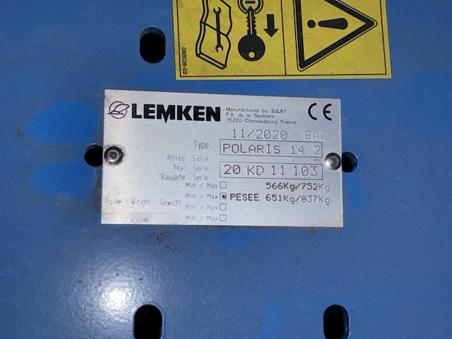 2020 lemken polaris 14/4000 kunstmeststrooier - afbeelding 7 van  15