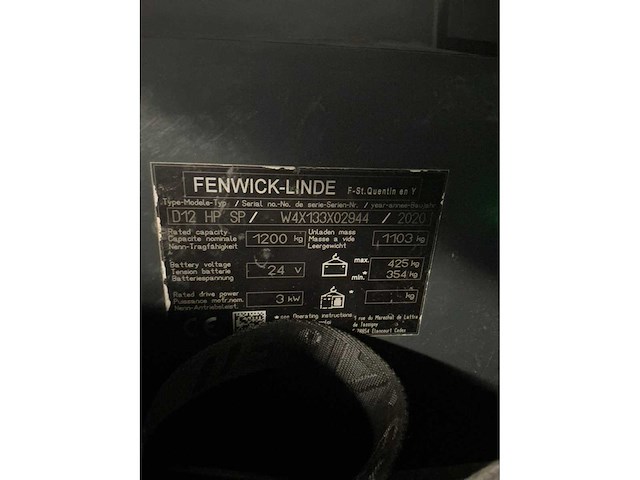 2020 linde d12 hp sp stapelaar - afbeelding 29 van  32