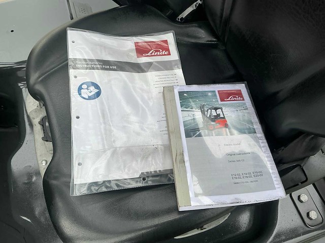 2020 linde e12-02 vorkheftruck met nieuwe 2025 accu - afbeelding 64 van  72