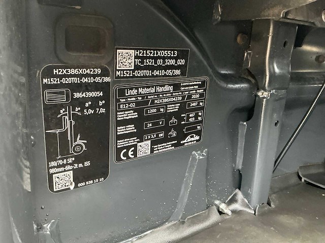2020 linde e12 evo vorkheftruck - afbeelding 36 van  75