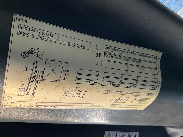 2020 linde h45t-02 evo vorkheftruck (68046-133) - afbeelding 11 van  11