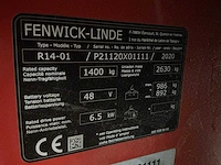 2020 linde r14-01 reach truck - afbeelding 61 van  65