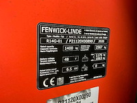 2020 linde r14g-01 reach truck op grote wielen en vorkversteller - afbeelding 54 van  69