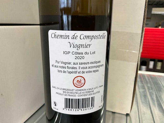 2020 longueteau & fils chemie de compostelle witte wijn (44x) - afbeelding 3 van  4