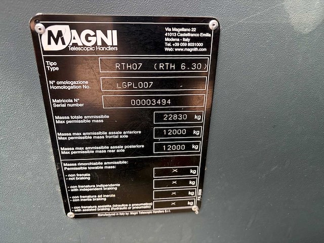 2020 magni rth 6.30 volvo motor - verreiker - hoogtewerker - telehandlers - afbeelding 15 van  58