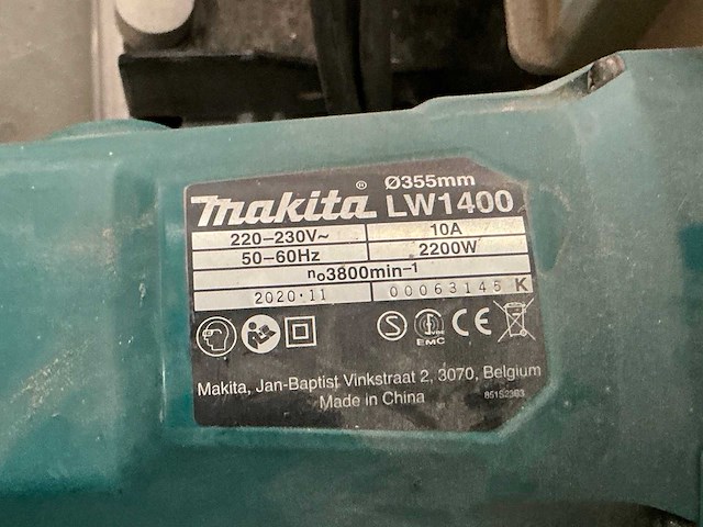 2020 makita lw1400 afkortcirkelzaagmachine - afbeelding 3 van  3