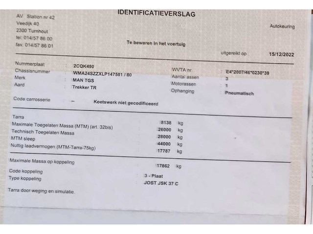 2020 man tgs 26.470 vrachtwagen - afbeelding 23 van  32