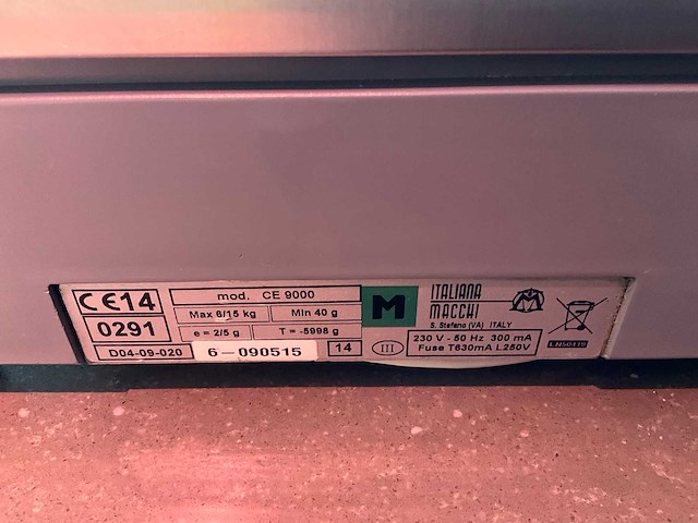 2020 master ce 9000 weegschaal - afbeelding 2 van  4