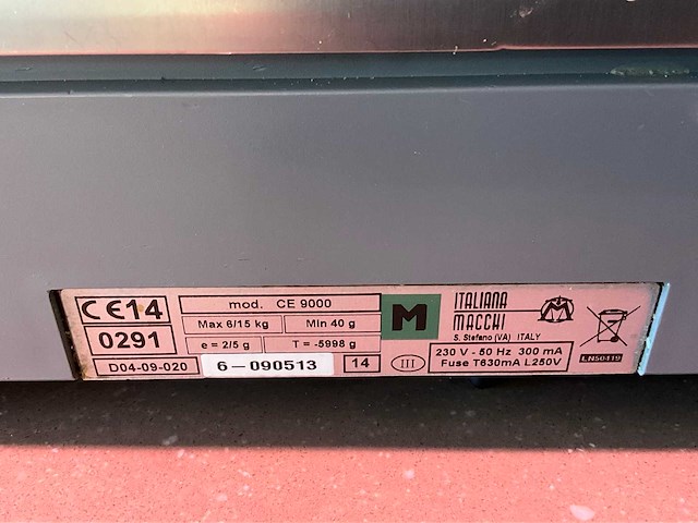 2020 master ce 9000 weegschaal - afbeelding 3 van  4
