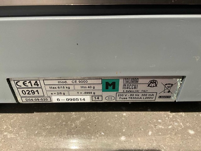 2020 master ce 9000 weegschaal - afbeelding 2 van  3