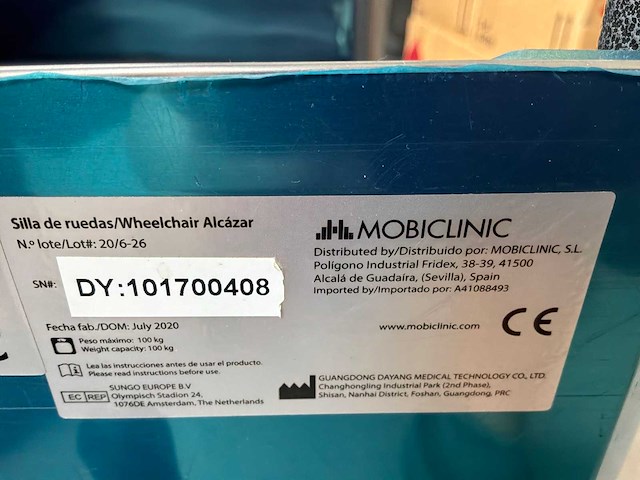 2020 mobiclinic rolstoel - afbeelding 5 van  6