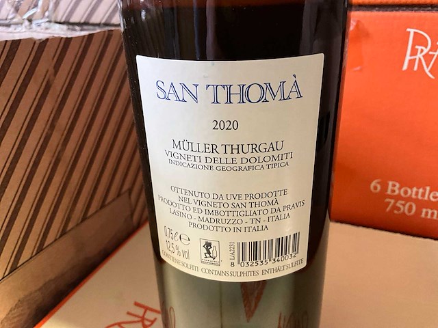 2020 müller thurgau san thomà witte wijn (39x) - afbeelding 3 van  4