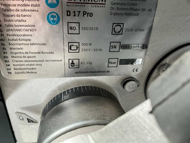 2020 optimum d17 pro kolomboormachine - afbeelding 4 van  12