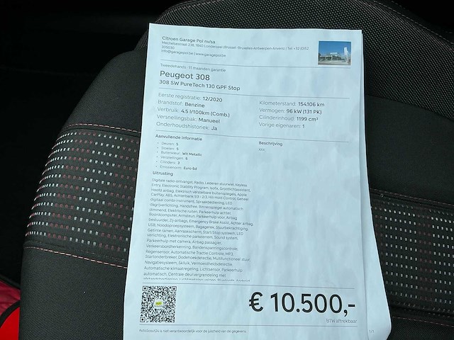 2020 peugeot 308 sw - afbeelding 47 van  57