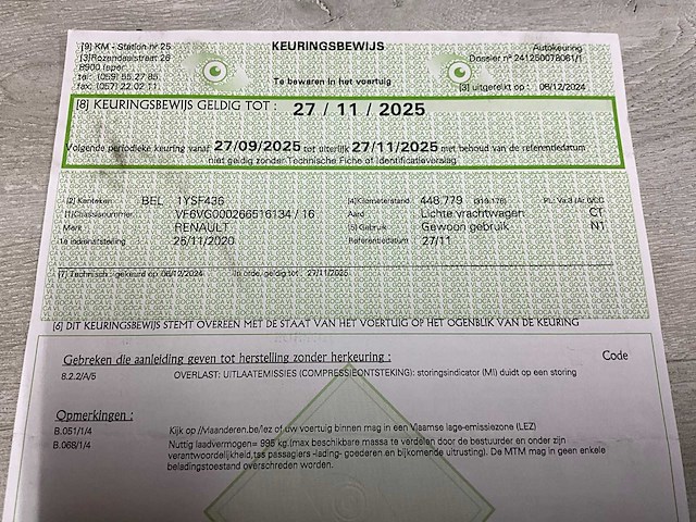 2020 renault master chassis cabine - euro 6 - airco - afbeelding 38 van  48