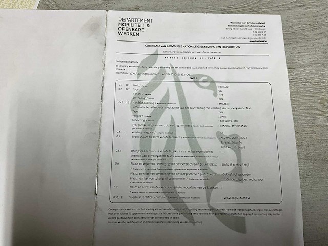 2020 renault master chassis cabine - euro 6 - airco - afbeelding 39 van  48