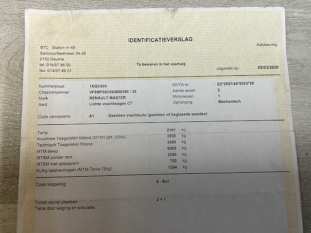 2020 renault master lichte vracht - airco - trekhaak - afbeelding 50 van  60