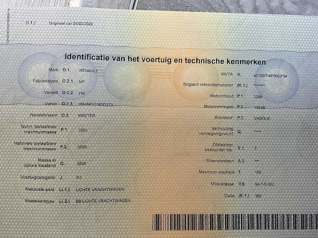 2020 renault master lichte vracht - airco - trekhaak - afbeelding 57 van  60