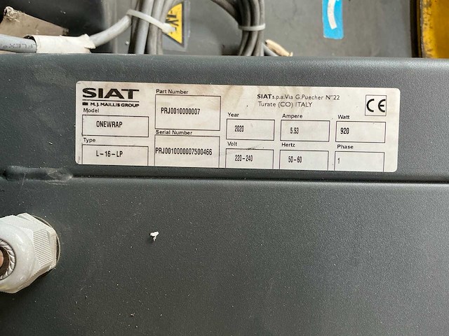 2020 siat l-16-lp palletfoliewikkelaar - afbeelding 4 van  4